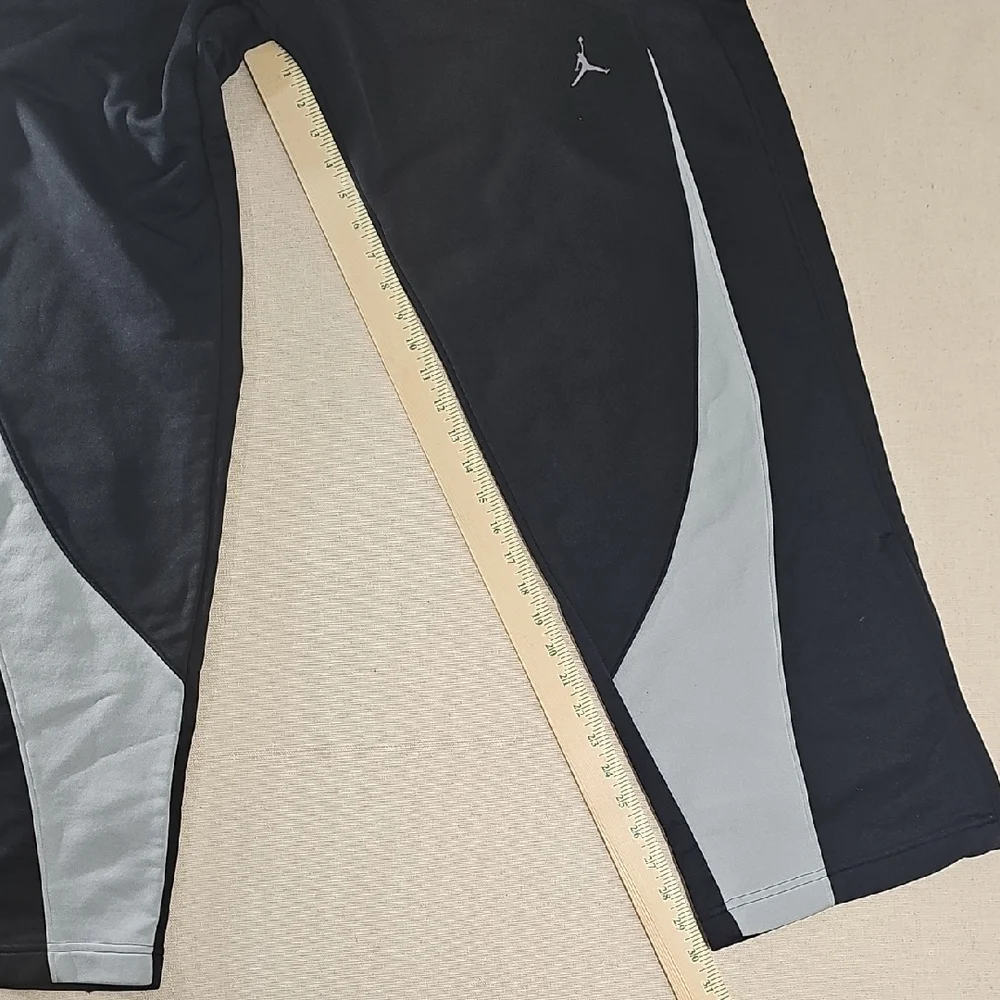 Jordan Black and Gray Men's Sweatpants Joggers XL